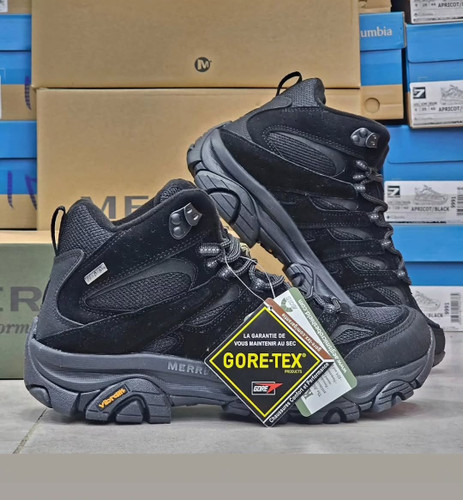 بوت طبیعتگردی، کوهنوردی و ترکینگ مرل Moab Mid GORE-TEX ساقبلند با زیره ویبرام | اصل ویتنام/مرل گورتکس /سایز ۴۰_۴۱_۴۲_۴۳_۴۴_۴۵/همراه با جعبه/ ضمانت کیفیت کالا